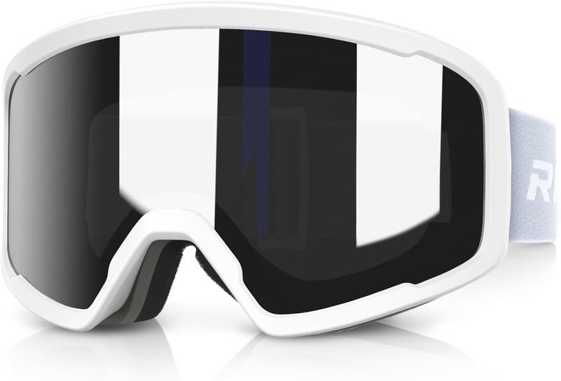 RIOROO Ski/Snowboard Goggles for Men Women, OTG Snow Goggles Anti Fog 100% UV Protection Snowboarding Goggles - Image 1